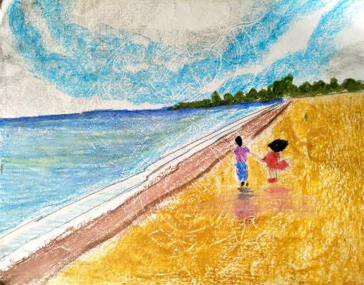 Painting by Nandakishore M O - Beach