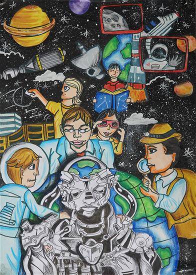 Painting by Kanissha Srivastava - Galaxy