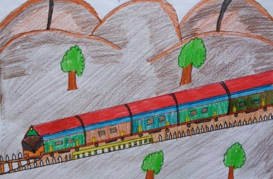 Painting by Jaagrav Rathi - Railway