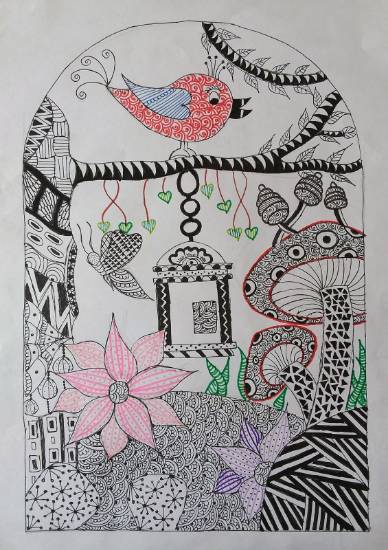 Painting by Khwahish Kapasi - Bird