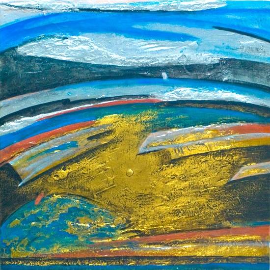 Painting by Ami Patel - New Rise - 1