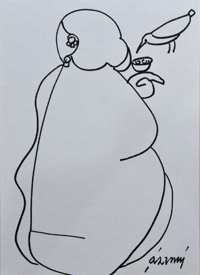 Painting by Ramananda Bandyopadhyay - Untitled - 9-4