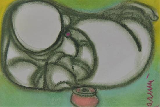 Painting by Ramananda Bandyopadhyay - Untitled - 10