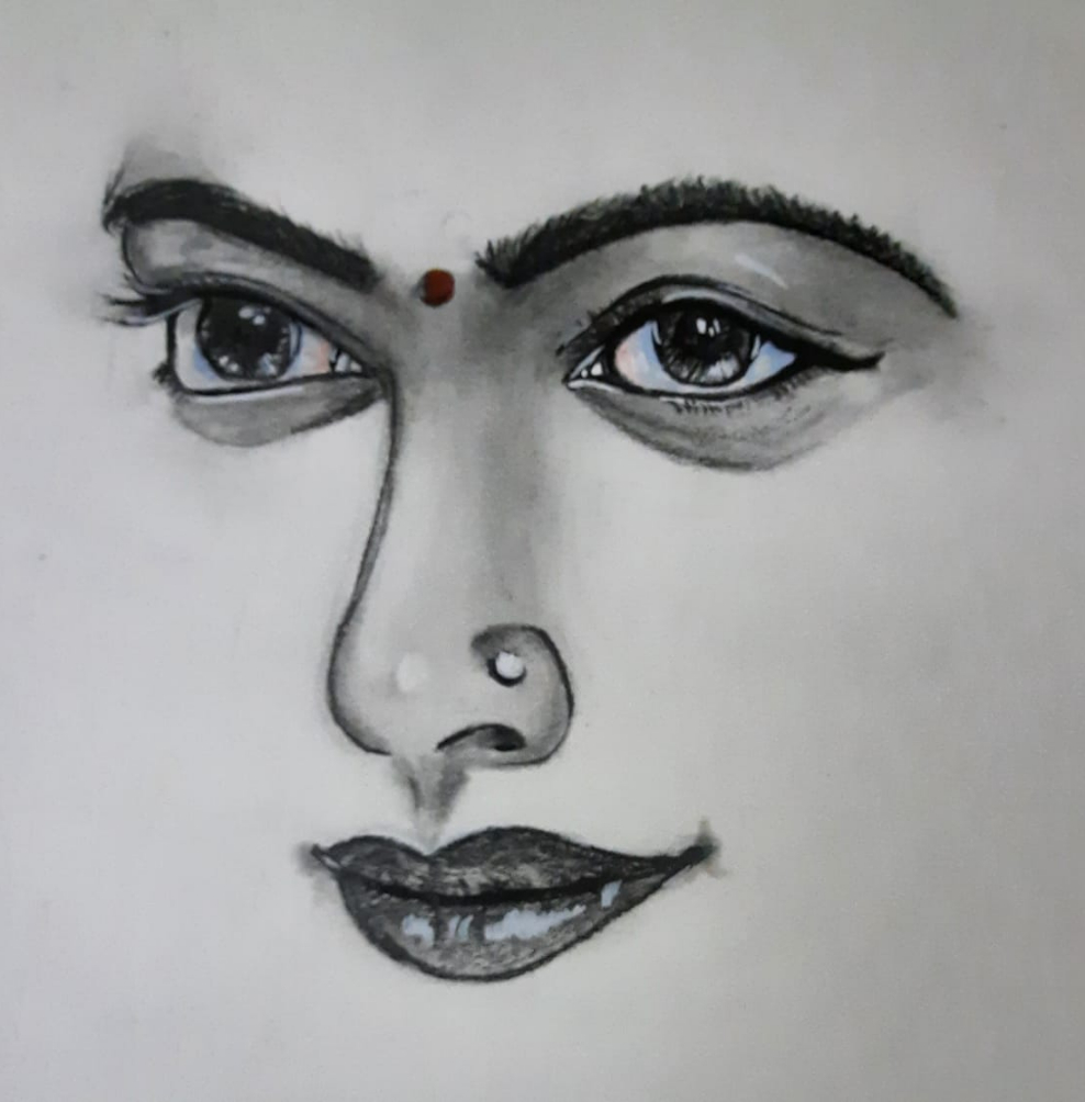 Painting by Kamakshi Kannan - Eyes