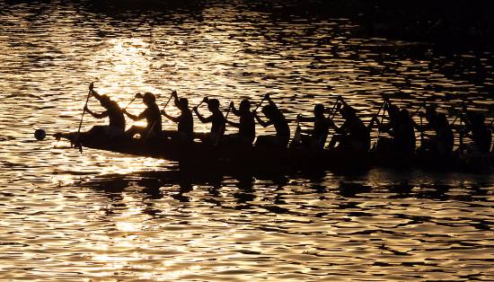 Photograph by Kumar Mangwani - Sun Down - Snake boat race at Alleppey, Kerala