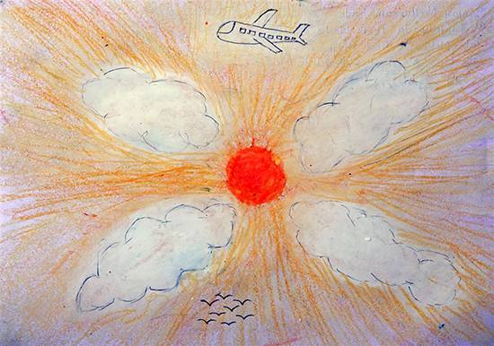 Painting by Sanjay Nathuram Rade - Sky