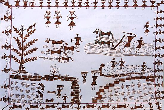 Painting by Priyanka Ambunath Govind - Warli Art 1