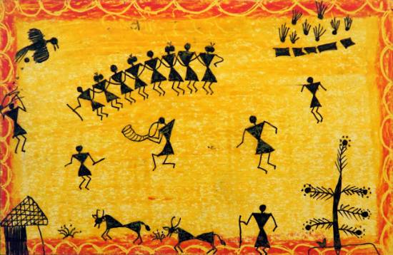 Painting by Deepak Mohan Talha - Warli Art