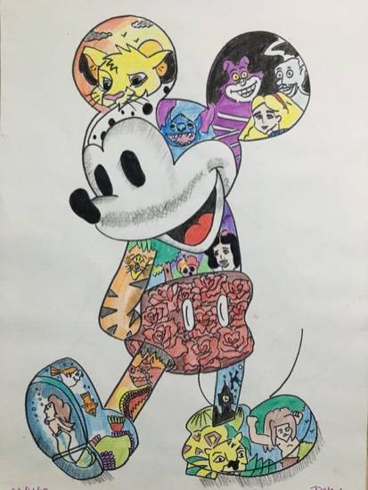 Painting by Dikshya Supreet - Mickey mouses