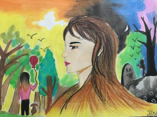 Painting by Dikshya Supreet - Life and death