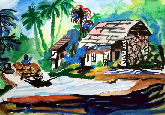 Painting by Bhairavi B - Small Home