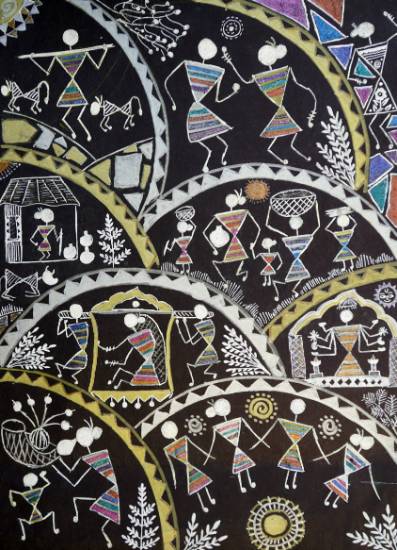 Painting by Dia Amol Pathare - Warli Painting