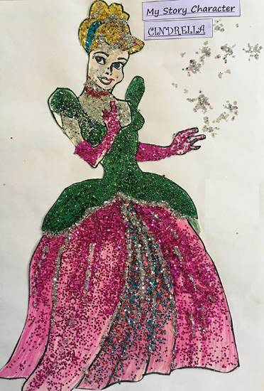 Painting by Mishika Chadha - Cinderella