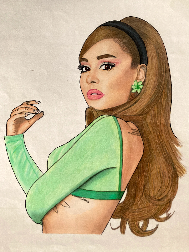 Painting by Nisha Keshar - Singer Ariana Grande