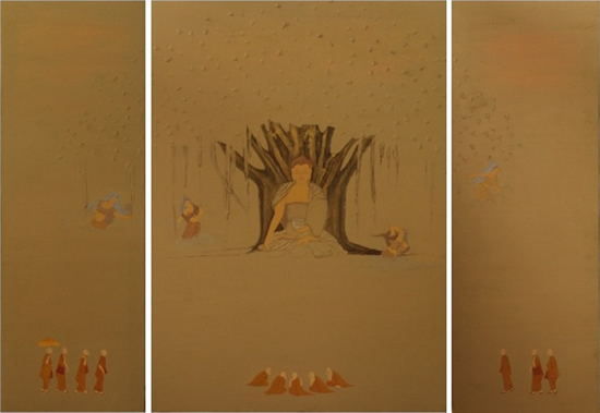 Paintings by Sumita Dey - Buddha - The Peace Within - 1