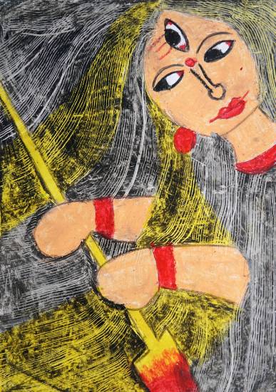 Painting by Swarnankita Deb - Lord Devi