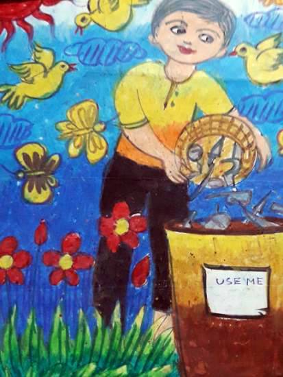 Painting by Swarnankita Deb - Cleaning