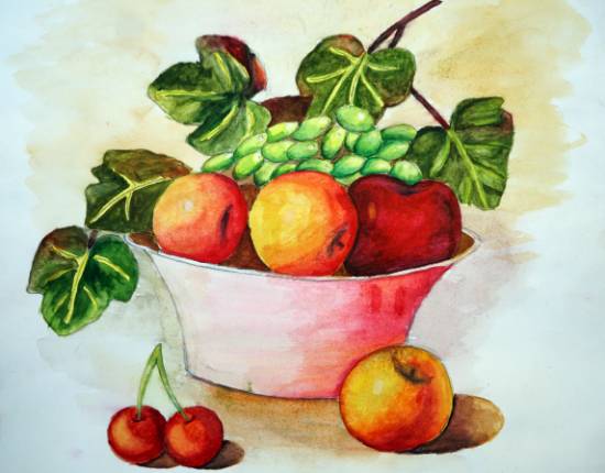 Painting by Vaishnavi Pradeep Ravalekar - Fruit Basket