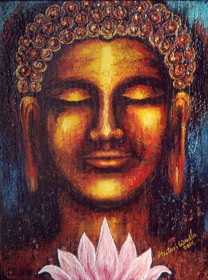 Paintings by Hutoxi Wadia - Buddha - 1