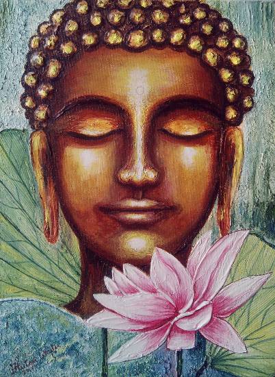 Paintings by Hutoxi Wadia - Buddha - 2