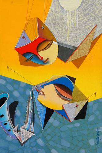 Paintings by Pradip Sarkar - Flight of Imagination - 5