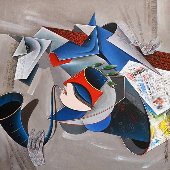 Paintings by Pradip Sarkar - Flight of Imagination - 6