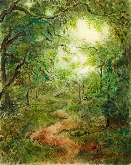 Painting by Nirmal Pathare - Forest Trail