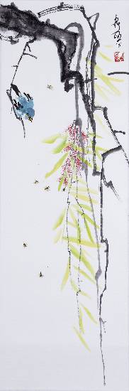 Painting by Nandini Bajekal - Pursuit