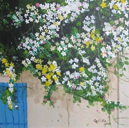 Paintings by Radhika Mondal - Creepers with foliage over door