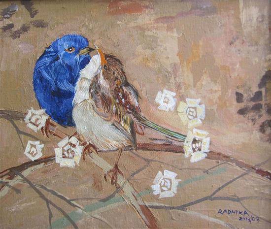 Paintings by Radhika Mondal - Pair of Birds – In Love