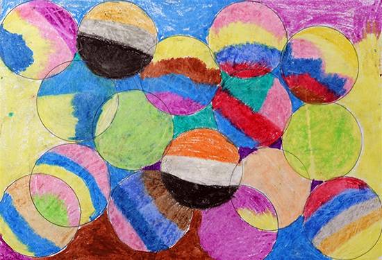 Painting by Jagruti Ibhad - Circular abstract design