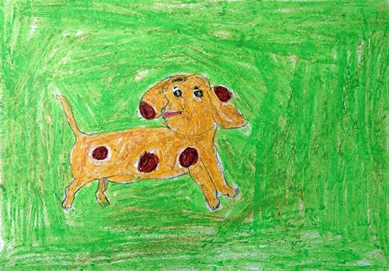 Painting by Kundana Bhusara - Dog