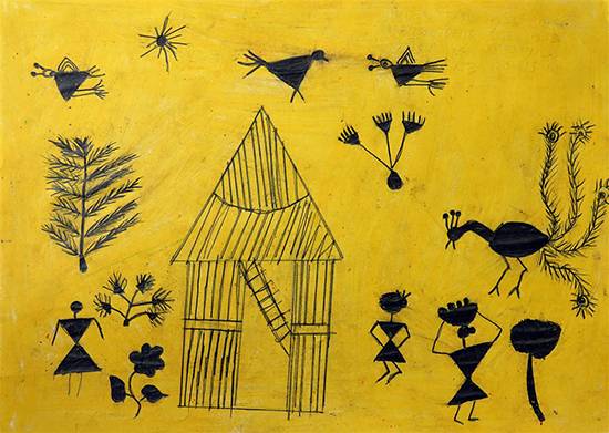 Painting by Kundana Bhusara - Warli Art
