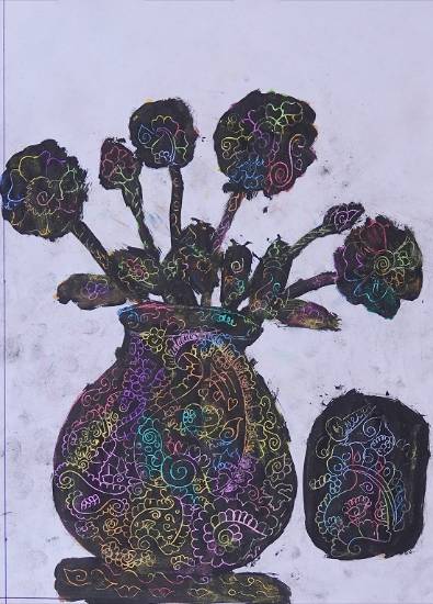 Painting by Bhagyashri Wangad - Flower vessel