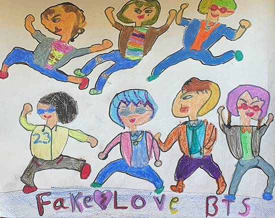 Painting by Mehak Borse - BTS Boys