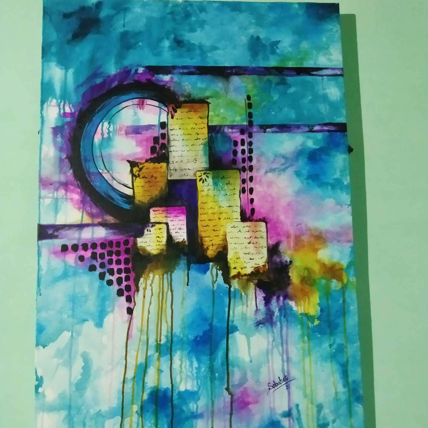 Painting by Sabahat Fatima - Abstract