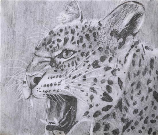 Painting by Krishna Pathak - The Hunter