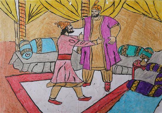Painting by Rabiya Mogal - Shivaji Maharaj