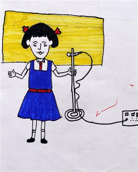 Painting by Ashwini Khandagale - Anchoring girl