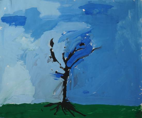 Painting by Akira Khanduri - The Last Tree