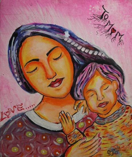 Painting by Aryan Gujar - My Mom