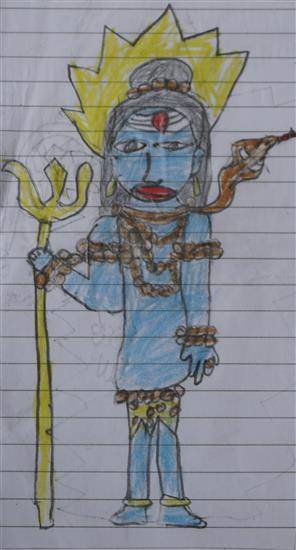 Painting by Nithvin Vinu - Lord Shiva