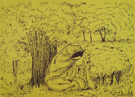 Painting by Tushar Sakpal - Don't forget me Shri Rama