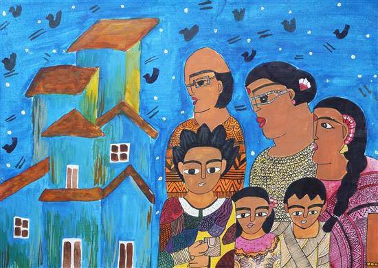 Painting by Aditi Kathuria - Family