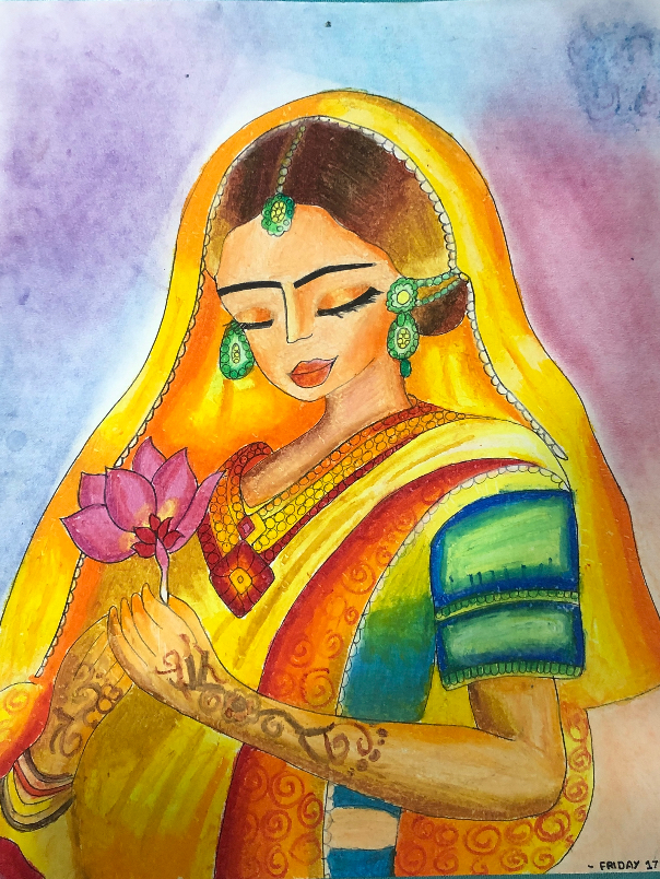 Painting by Aditi Kathuria - Lady