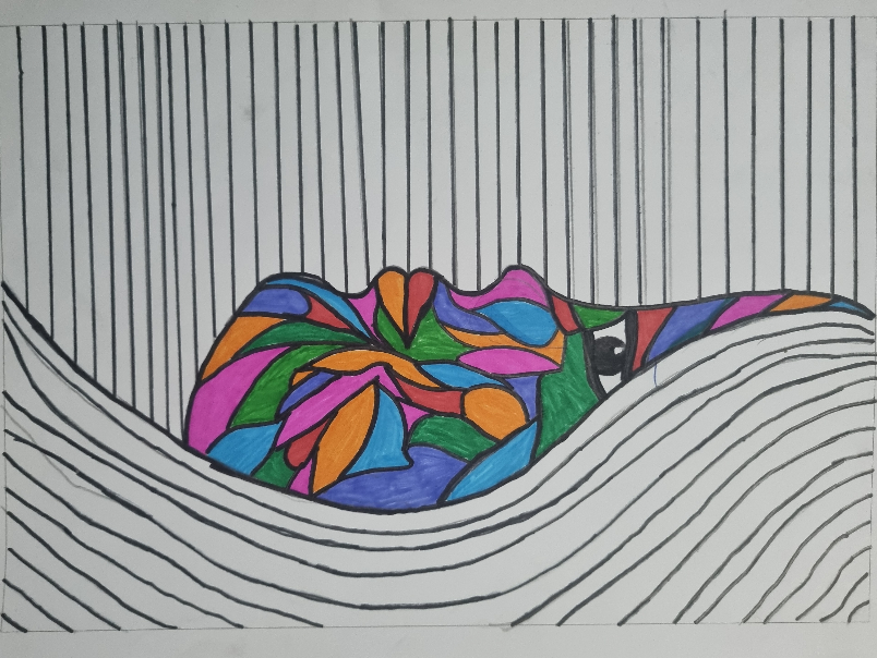 Painting by Aarav Natekar - Multi talented woman