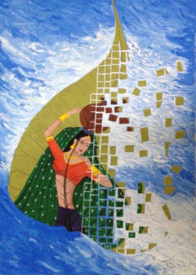 Painting by Jyoti Sharma - Time Flies