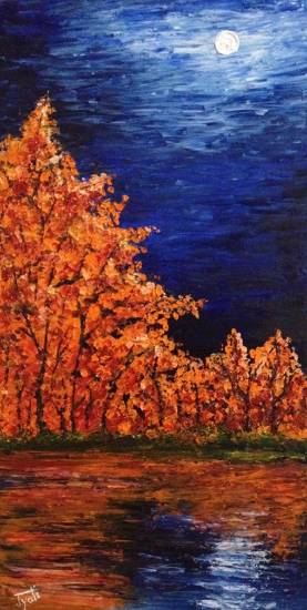 Painting by Jyoti Sharma - Moonlight