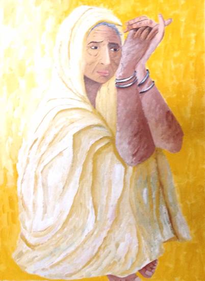 Painting by Jyoti Sharma - Waiting