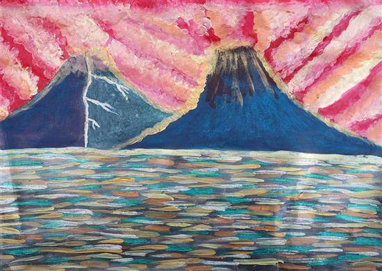 Painting by Aarna Kakkar - Volacano